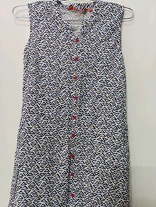 Branded Patterned Sleeveless Dress