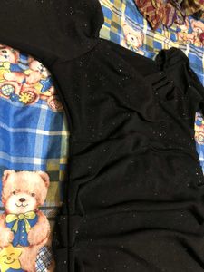 Black Sequined And Glittered Onepiece