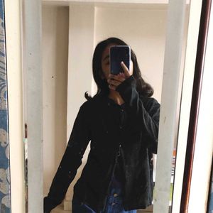 Simple Black Comfortable Shrug For Girls 🎀