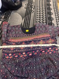 Purple Printed Maxi Dress