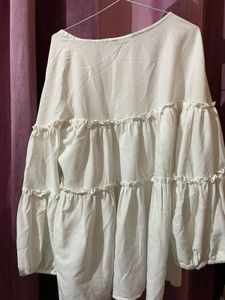 White Tiered Sleeve Top