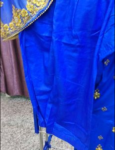 Royal Blue Embroidered Kurta Set
