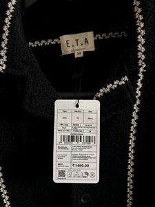 ETA WESTSIDE BLACK CROCHET STRIPED SHIRT