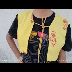 Embroidered Crop Vest