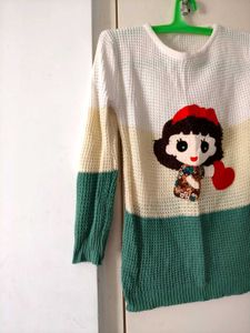 Off White Full Sleeve Sweater