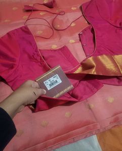 Elegant Pink Saree with Blouse