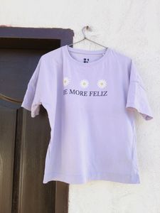 Here & NOW Women Lavender T Shirt