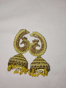 Peacock Jhumka Earrings