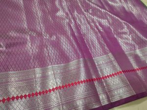 Vibrant Purple Green Saree