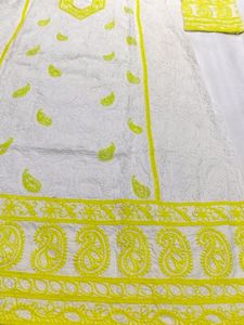 Chikankari Work Kurti And Pencil Pant