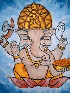 Blessings of Ganesha – Colorful Painting
