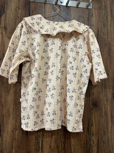 Floral Peter Pan Collar Blouse