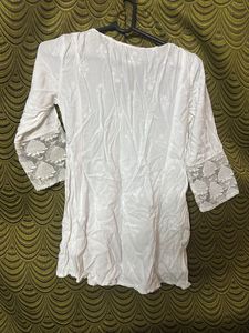 White Embroidered Top