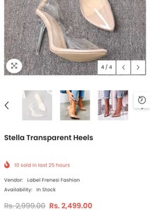 Clear Transparent Pointed High Heels