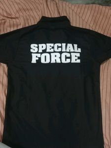 Black Graphic Print Polo Shirt