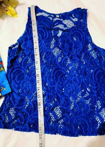 Very Beautiful Net Top With Satin Cute Shorts