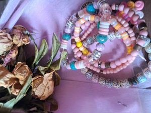 🌈Rainbow Dreams &amp;Pastel Bead Bracelets(SET-5)🌈🔥