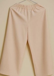 Pale Pink Wide-Leg Line Trouser