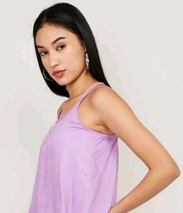 Purple Spaghetti Strappy Tank Top