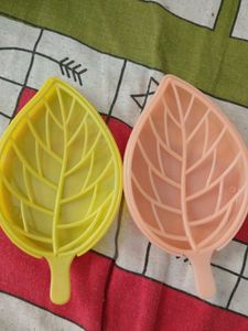 Very Beautiful Leaf Soap Case New (Pack Of 2)