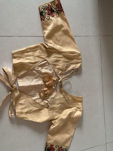 Half Sleeve Golden Blouse With Jumer