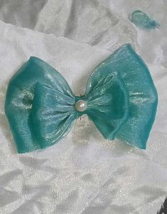Teal Hair Bows - Set of 2