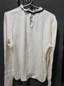 Elegant White Ruffle Top