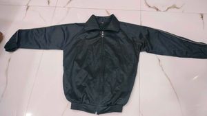 Black Track Jacket - Zip Up