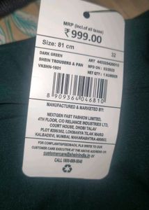 Elegant Dark Green Slit Pants