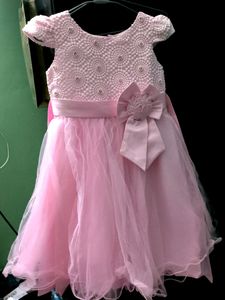 Pink Tulle Flower Girl Dress