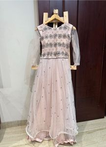 Embroidered Girl Party Wear Gown