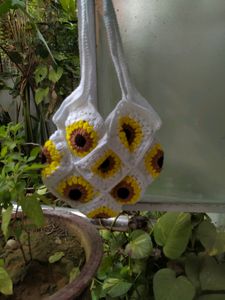 Tote Bag Made With Crochet