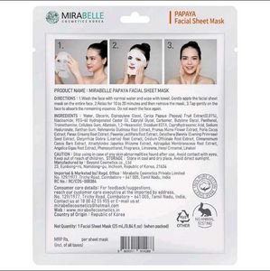 Mirabelle Papaya facial Sheet Mask