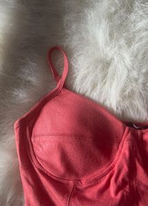 Coral Crop Top