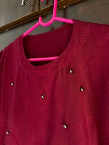 Burgundy Empire Top