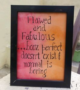 Wooden Frame With Qoute