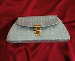 Sparkling Silver Clutch