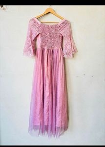 Tulle Bridesmaid Pink Gown Type Dress