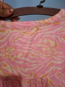 Pink Patterned Tunic Top