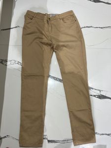 Beige Skinny Jeans Mid Waist