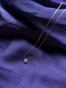 Anti Tarnish Solitaire Necklace