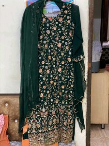 Heavy Kadai Suit With Plazzo And Chunni