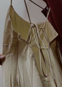 H&amp;M Butter Yellow Silk Dress
