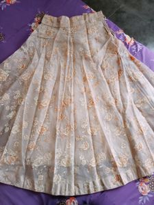 Lehenga With Net Full Sleeve Jacket And Blouse