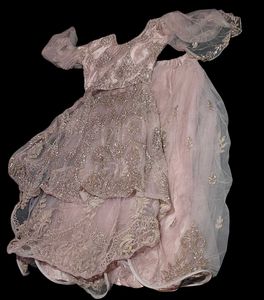 Elegant Heavy Embroidered Mauve Purple Sharara Set
