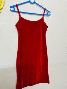 Red Velvet Mini Dress