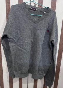 Gray G-4 V-Neck Sweater
