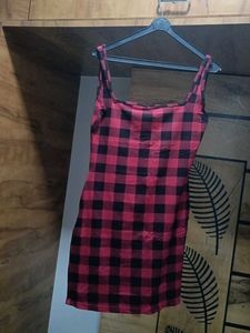 Red &amp; Black Buffalo Check Bodycon Dress