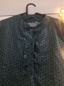 Rs 220 | Satin Smooth Korean Teal Blue Top