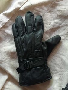 Genuine Leather Biker Gloves